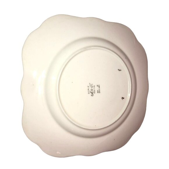 VTG FLORAL BONE CHINA DESSERT PLATES 2  HAND PAINTED MARKS & ROSENFELD ENGLAND - Picture 3 of 4